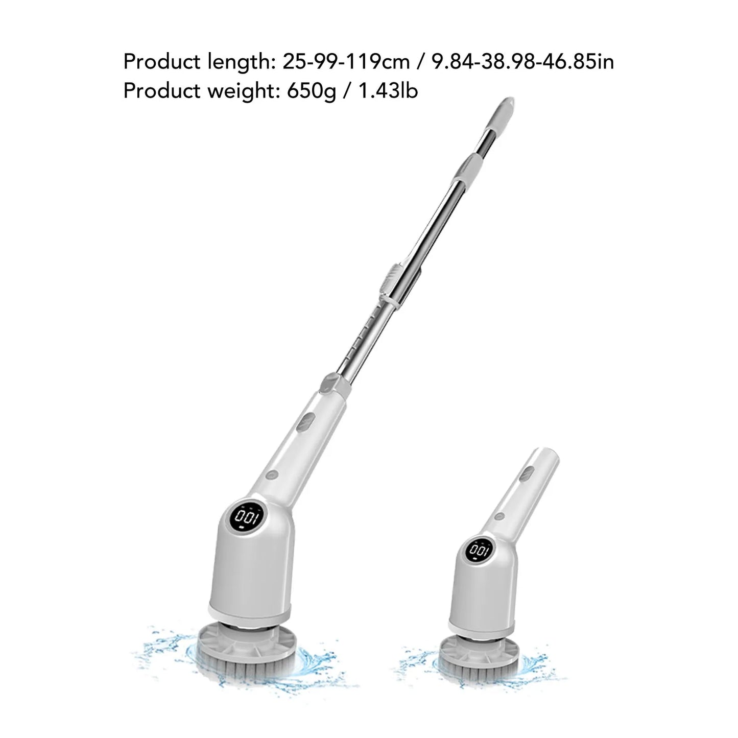 8 in 1 Electric Spring Cleaning Brush - 360° Cordless Spin Cleaner with 8 Brushes