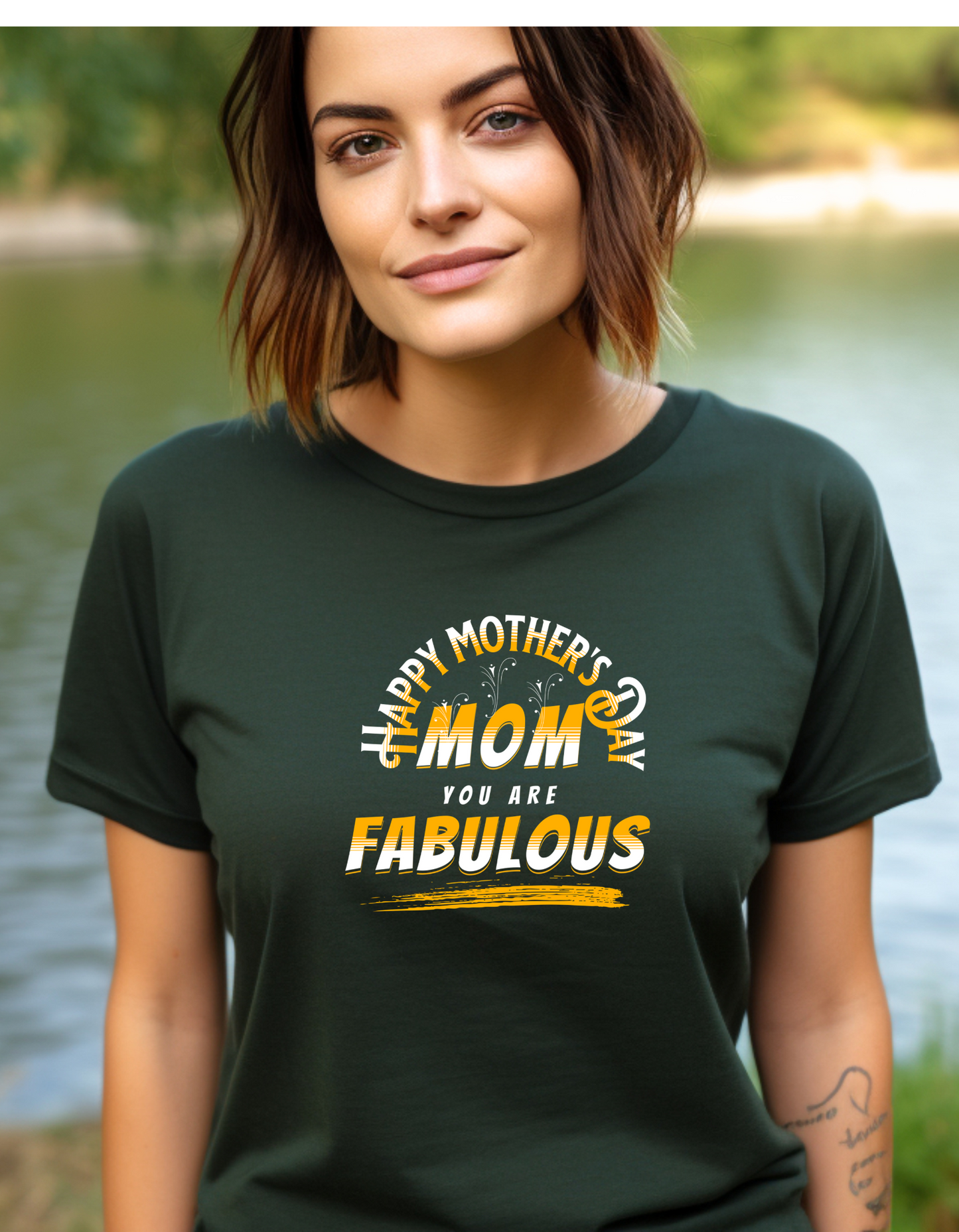 Show your appreciation for the fabulous mom in your life with our stunning Mother's Day t-shirt! Featuring elegant gold and white fonts.