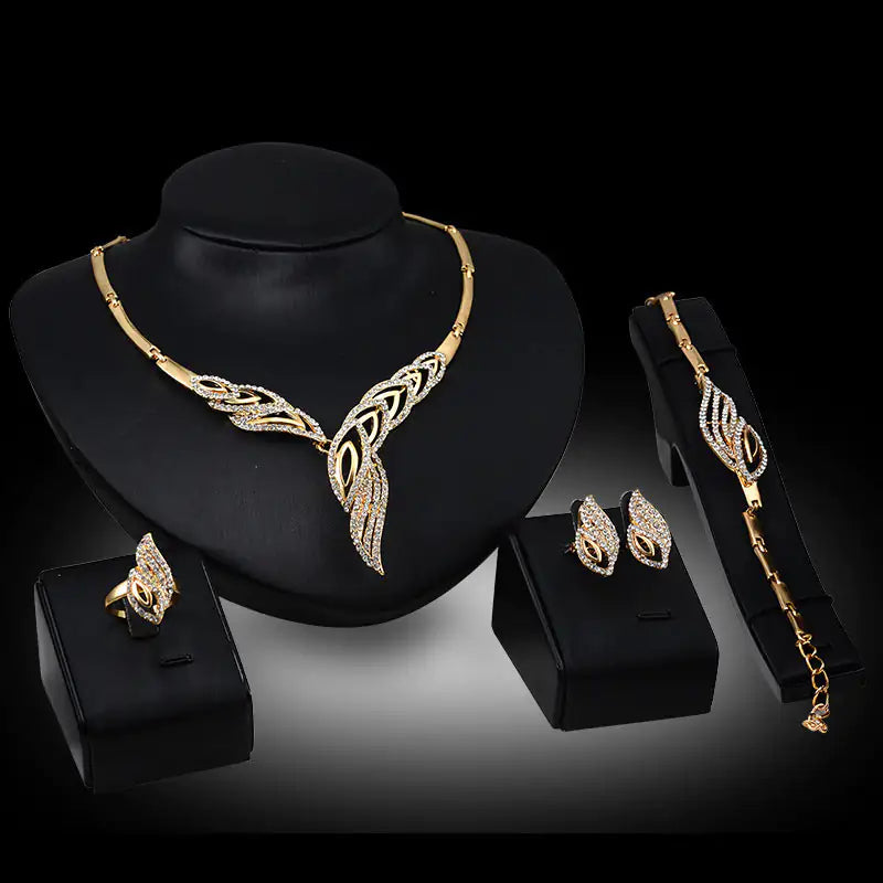 Gold Indian Bridal Jewelry Sets - Mix Style Gold Indian Bridal Jewelry Sets