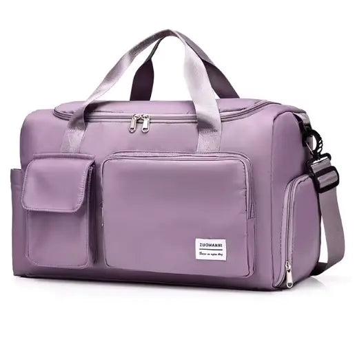 Stylish Versatile Lightweight Carry On Duffel Tote Bag with Dry Wet Separation Pocket, Travel Weekender Bag for Women and Men with Shoe Compartment