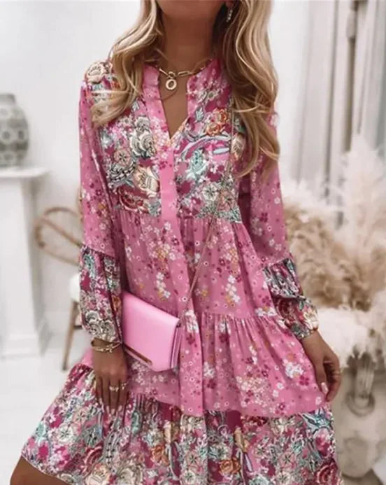 Flirty Flare Printed Dress