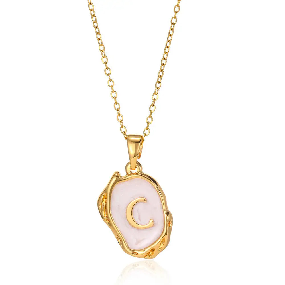 Vibrant Colors (A-Z) Letters Dimensional Necklace