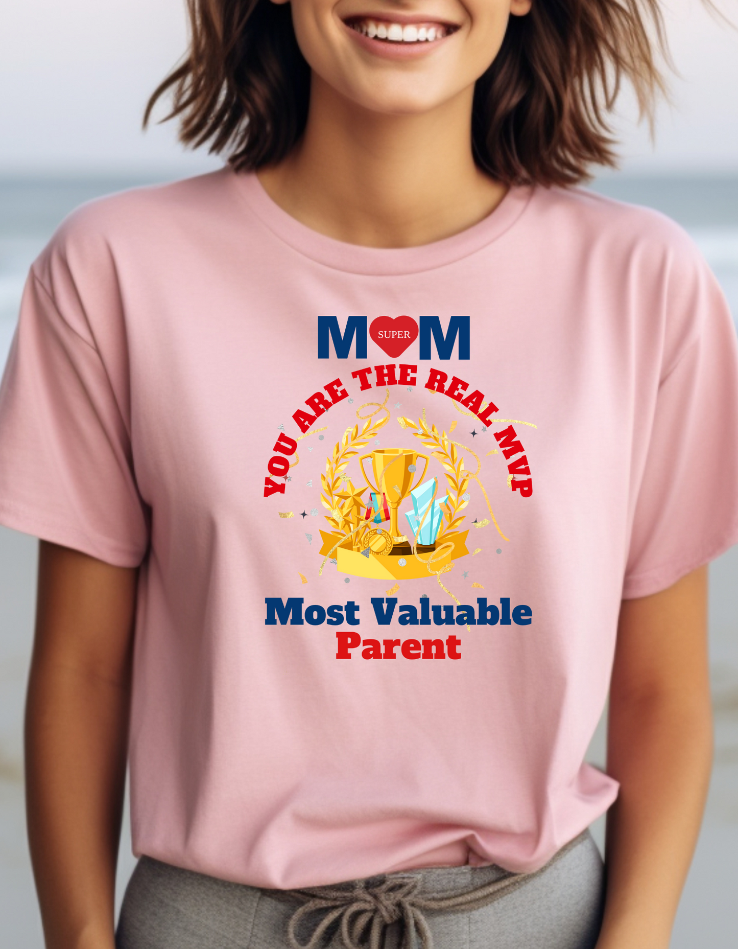 Looking for a standout Mother's Day gift? Our Super Mom MVP T-shirt is a heartfelt tribute to the real MVPs in our lives.