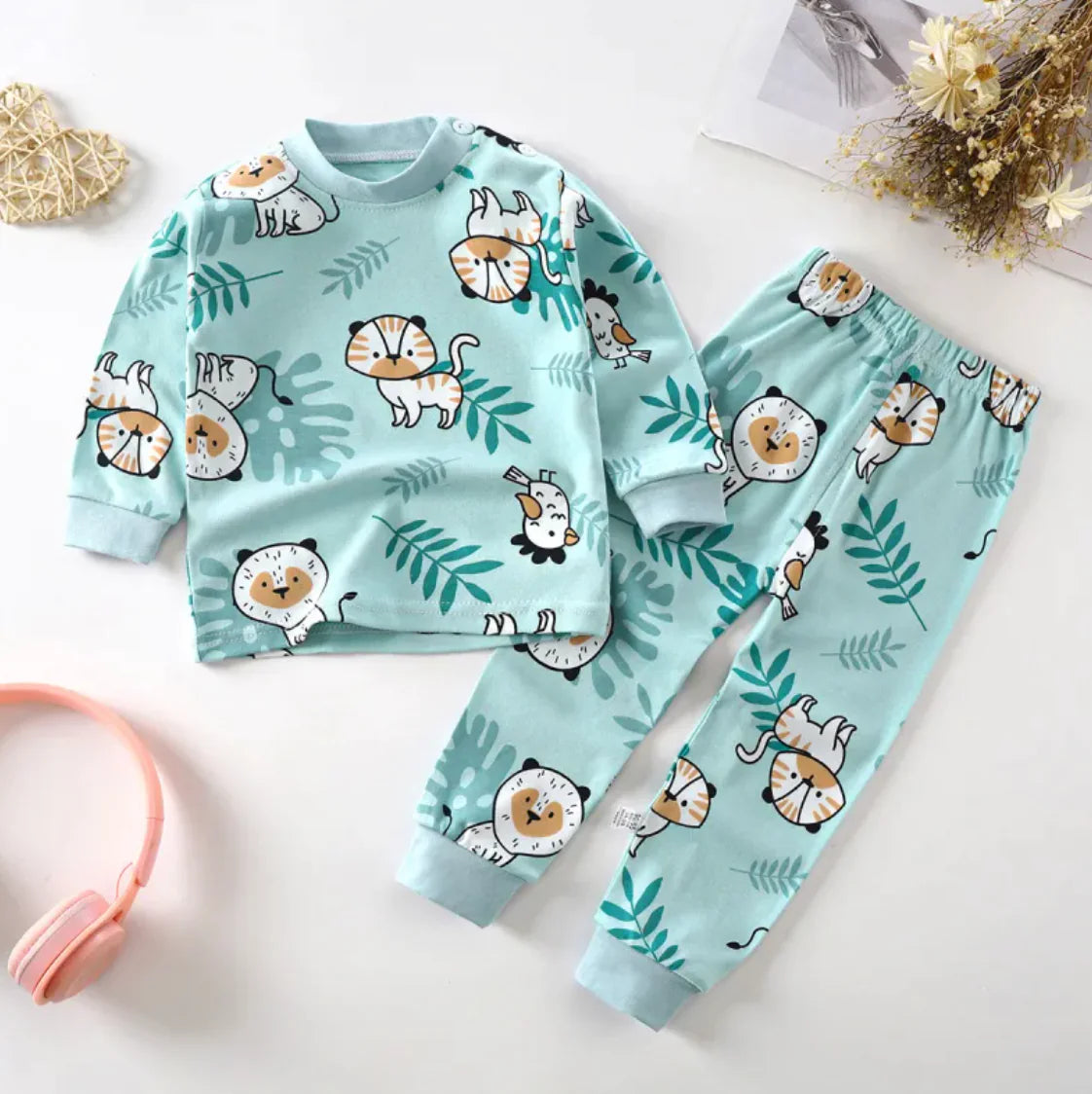 Stylish Cozy Cotton Long Johns two-piece Set