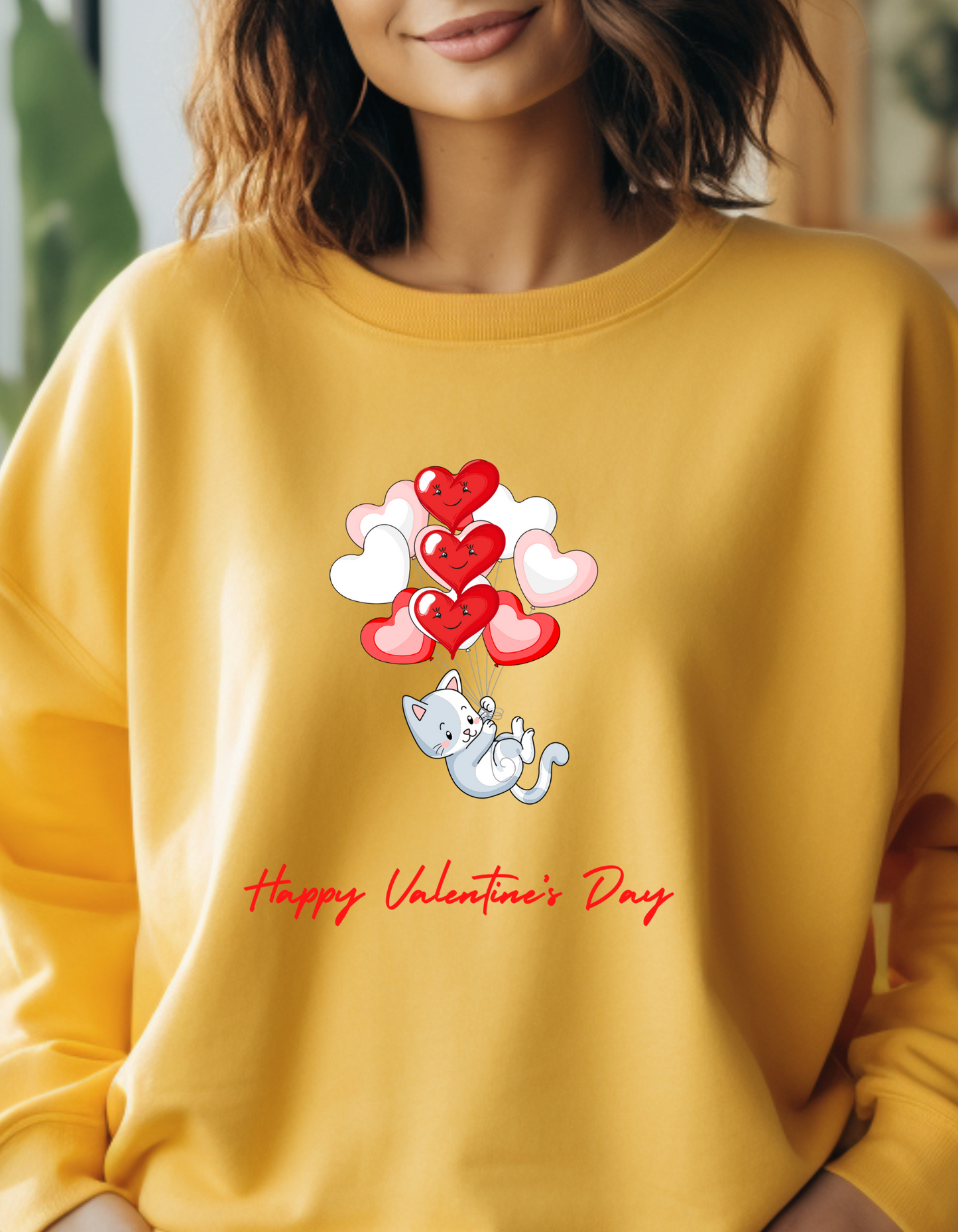 Valentine's Cat Sweatshirt