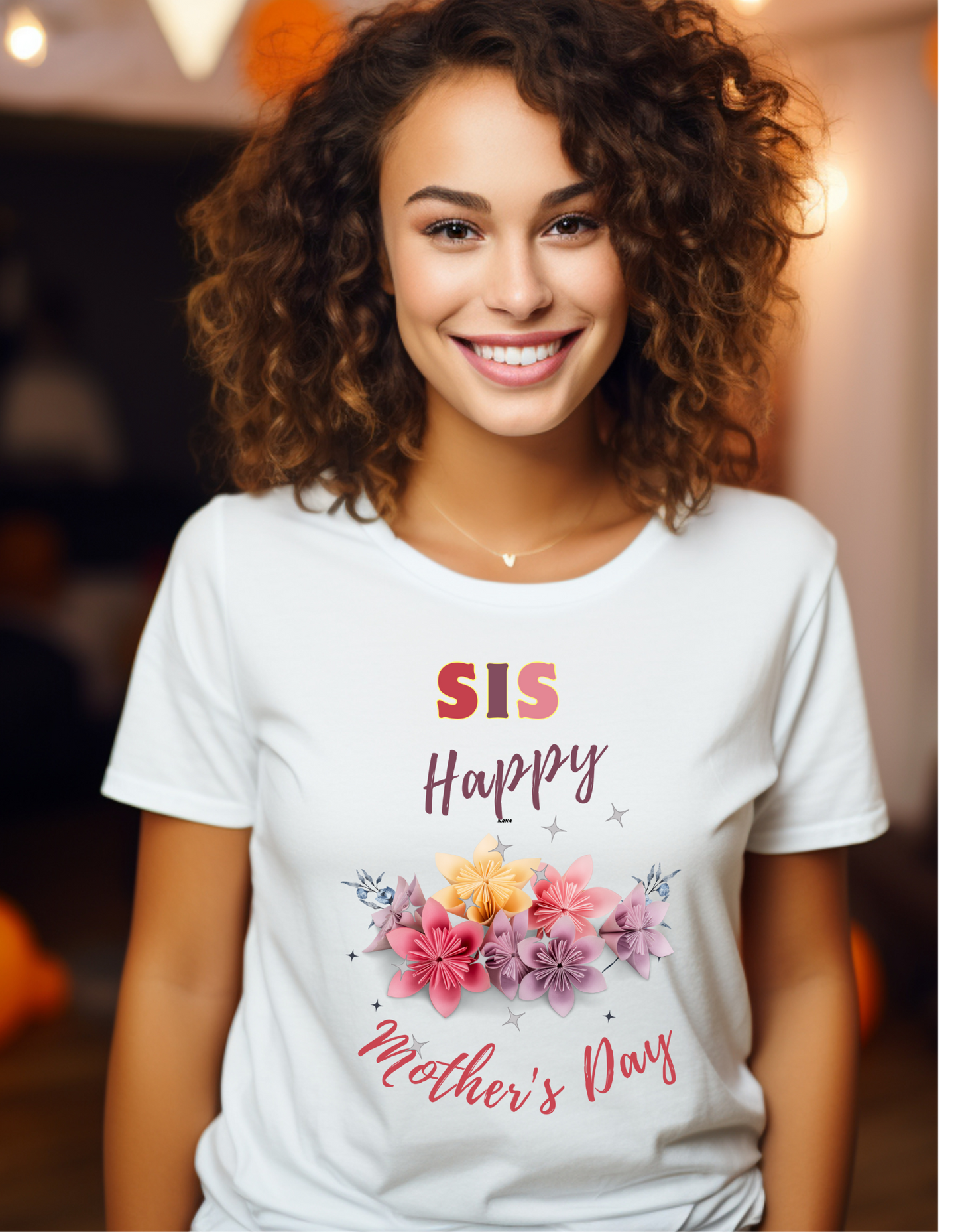 Celebrate Mother's Day with a special t-shirt for your sister! Our "Sis Happy Mother's Day" tee features a beautiful bouquet of flowers.