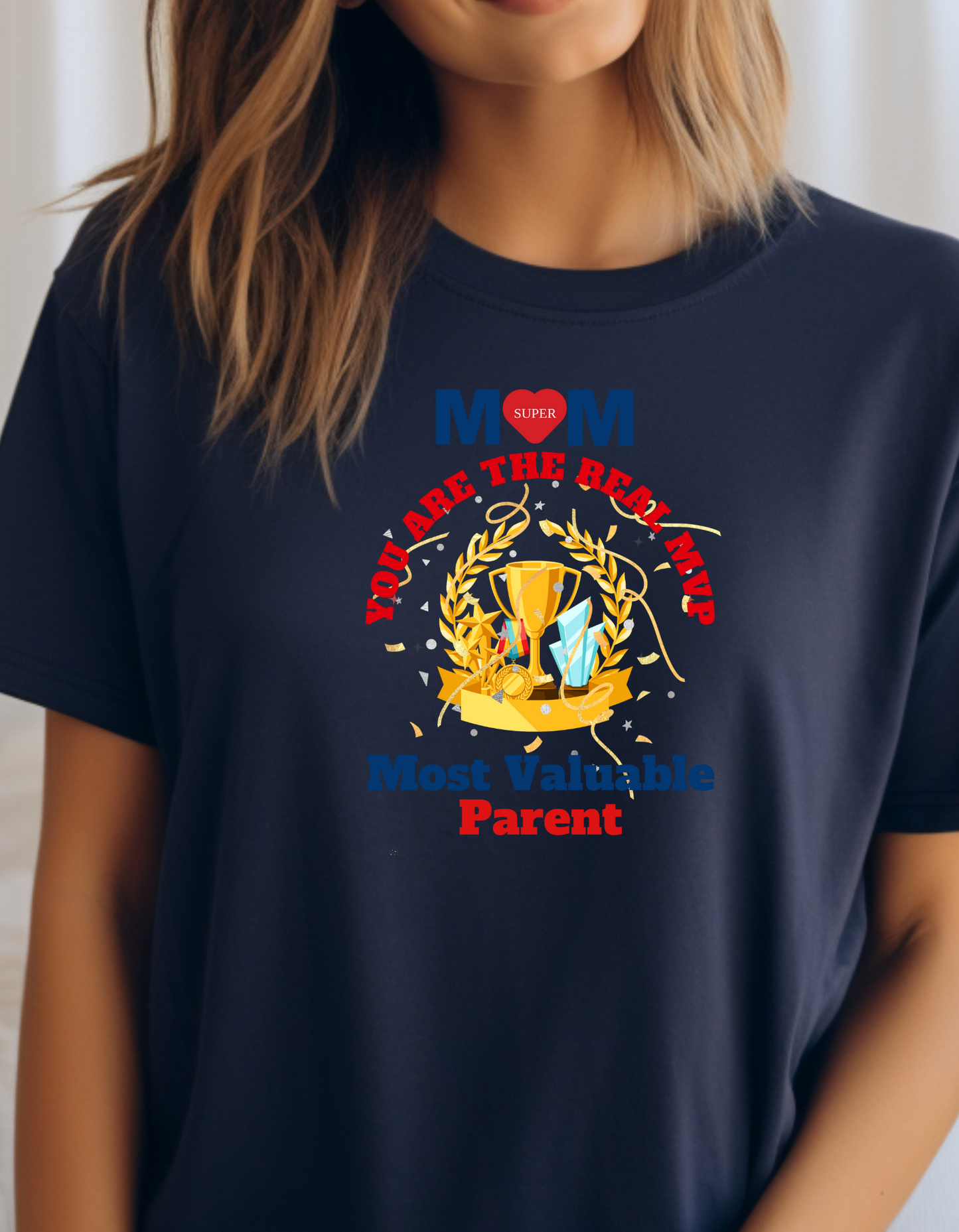 Looking for a standout Mother's Day gift? Our Super Mom MVP T-shirt is a heartfelt tribute to the real MVPs in our lives.