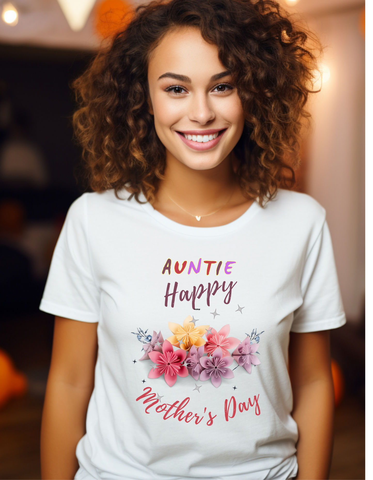 Auntie Happy Mother's Day T-Shirt: A beautiful floral bouquet of flowers. Perfect gift to celebrate the bond you share with your aunt.