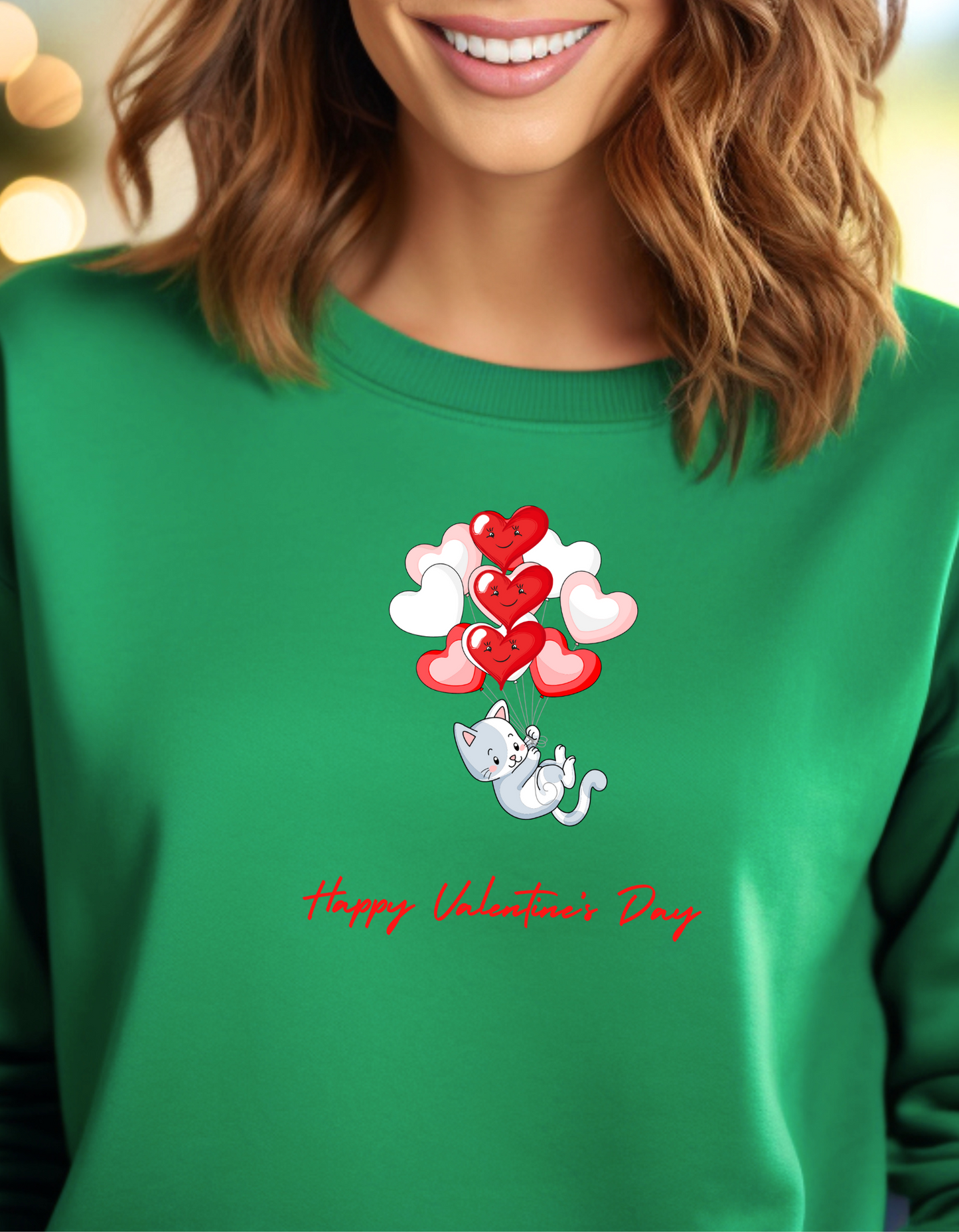 Valentine's Cat Sweatshirt