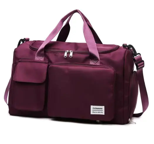 Stylish Versatile Lightweight Carry On Duffel Tote Bag with Dry Wet Separation Pocket, Travel Weekender Bag for Women and Men with Shoe Compartment