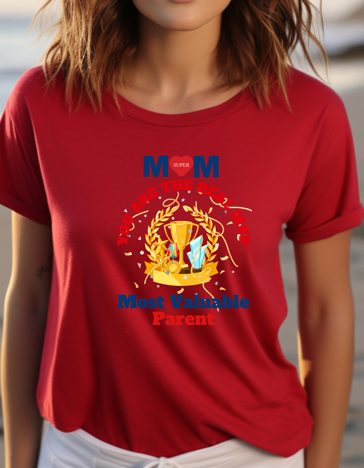 Looking for a standout Mother's Day gift? Our Super Mom MVP T-shirt is a heartfelt tribute to the real MVPs in our lives.