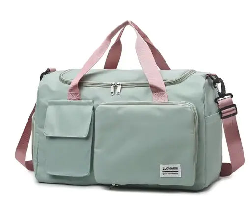 Stylish Versatile Lightweight Carry On Duffel Tote Bag with Dry Wet Separation Pocket, Travel Weekender Bag for Women and Men with Shoe Compartment