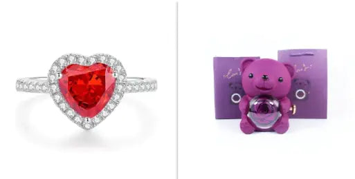 Everlasting Rose & Teddy Bear Gift Set