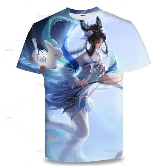 "King of Glory Unisex 3D Print Anime T-Shirt, Summer"