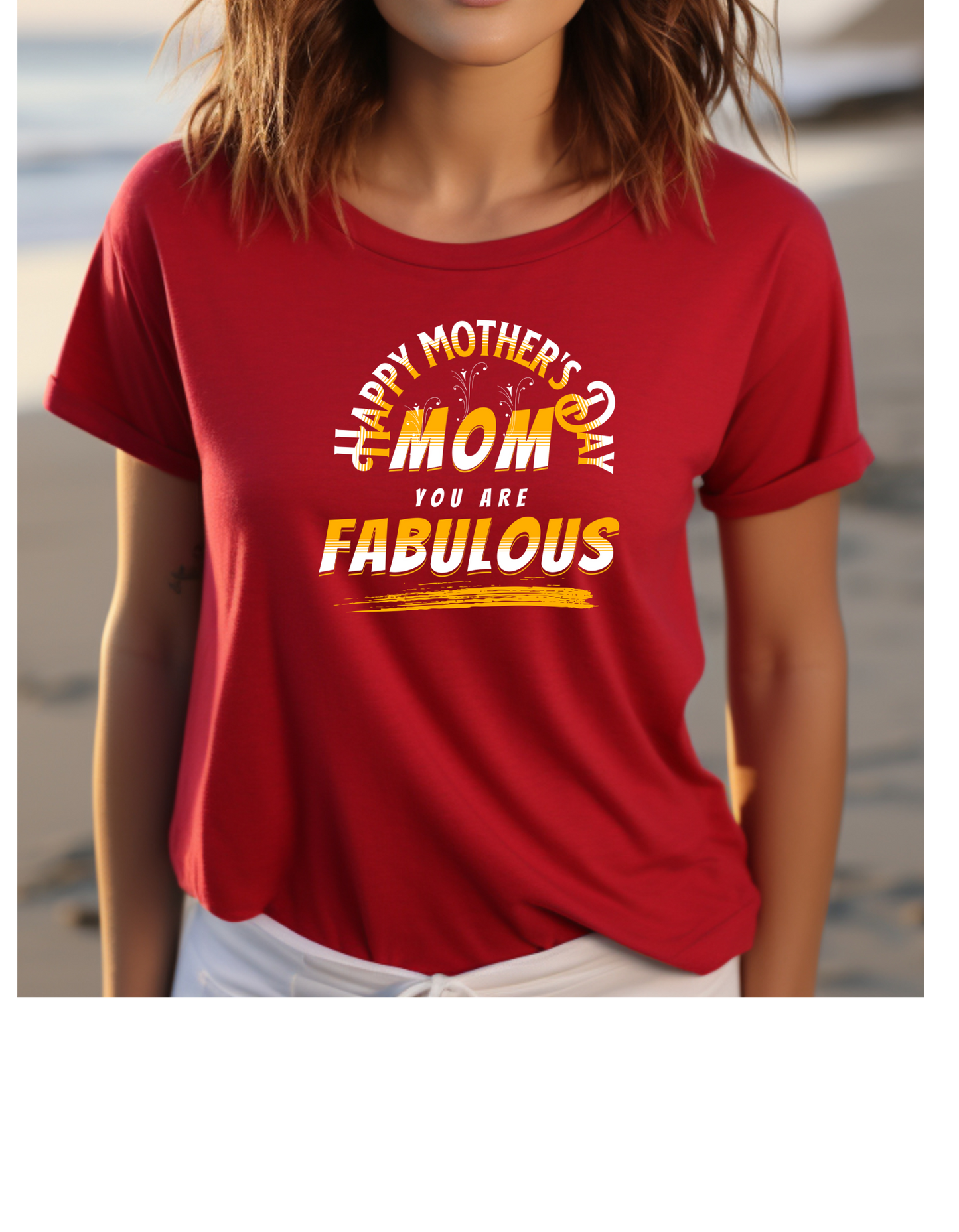 Show your appreciation for the fabulous mom in your life with our stunning Mother's Day t-shirt! Featuring elegant gold and white fonts.