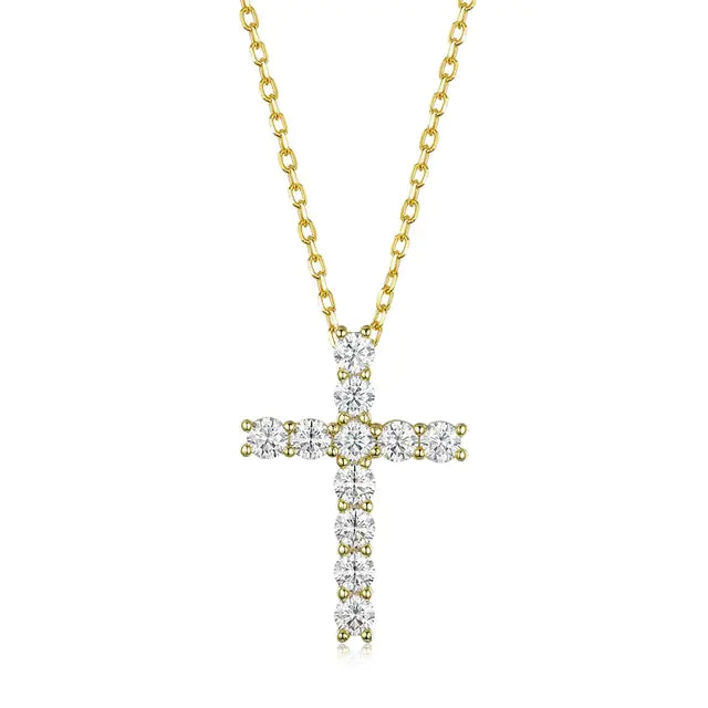 Elegant Moissanite Cross Pendants For Women