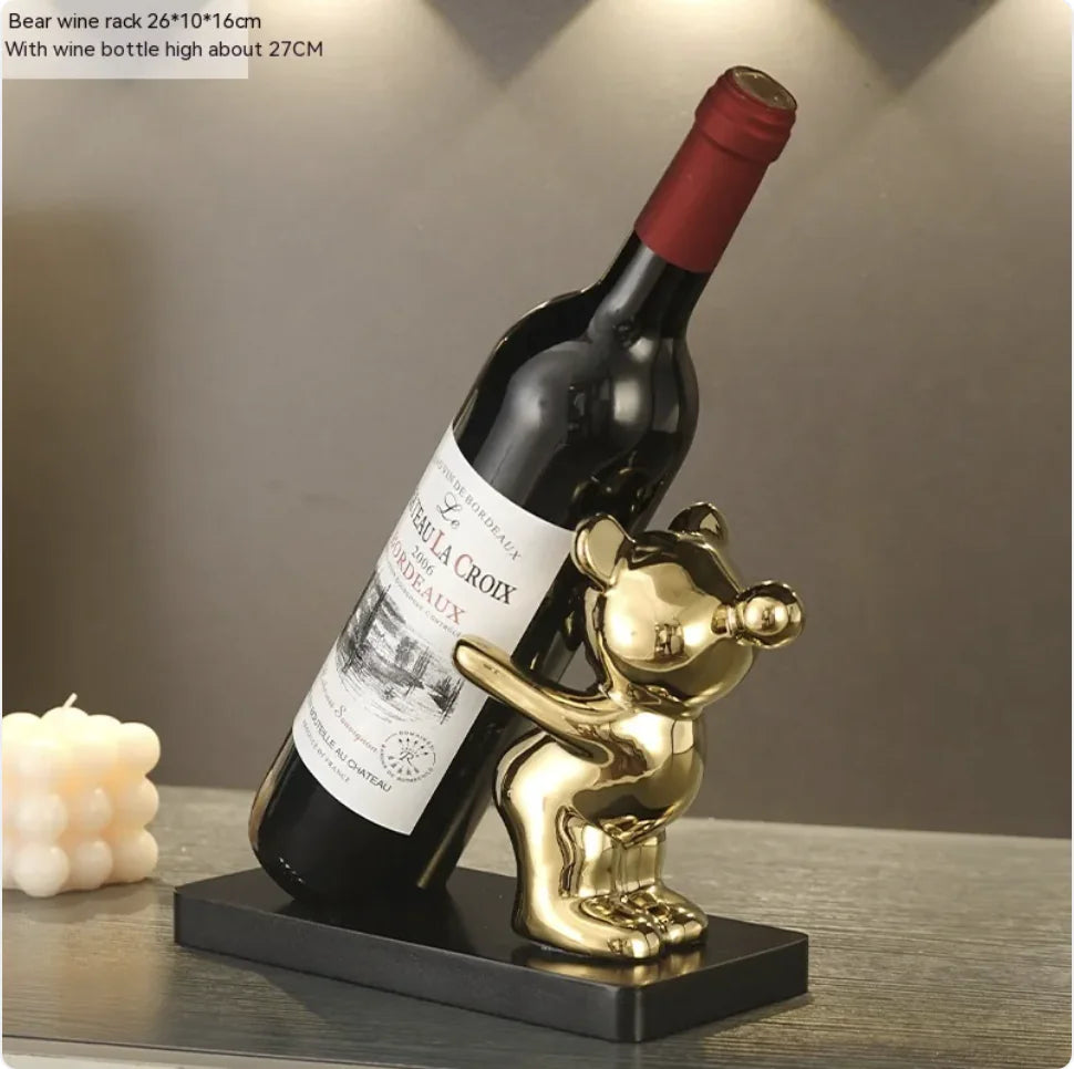 Unique Charm Bear Wine Holder