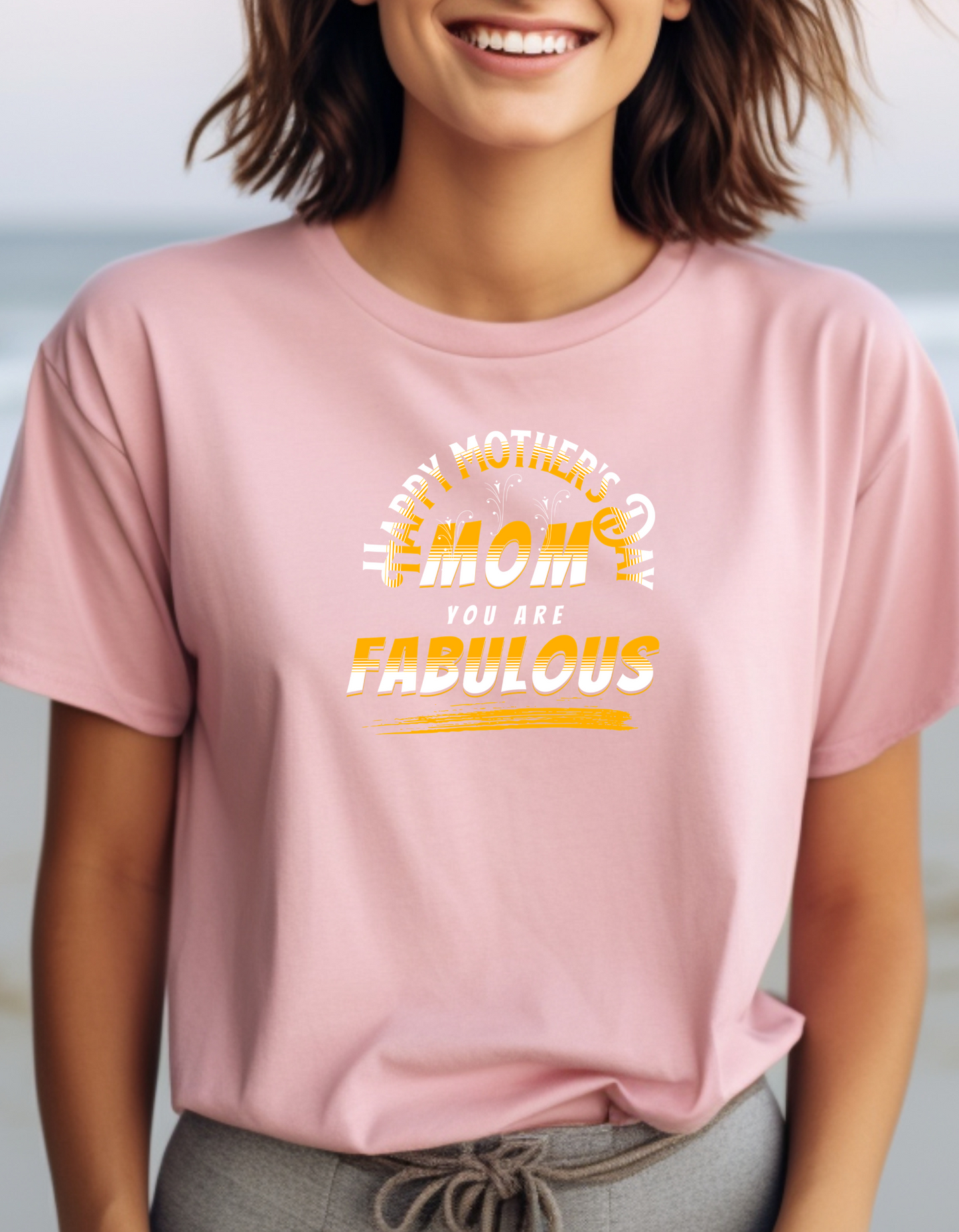 Show your appreciation for the fabulous mom in your life with our stunning Mother's Day t-shirt! Featuring elegant gold and white fonts.