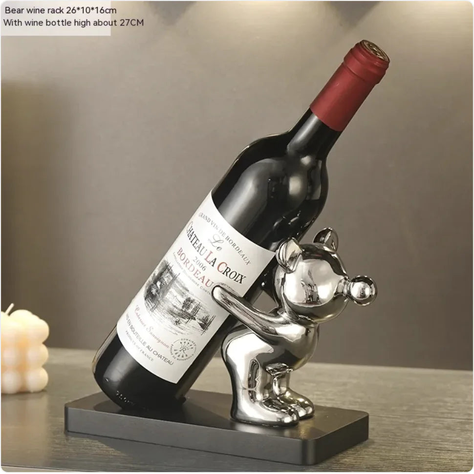 Unique Charm Bear Wine Holder