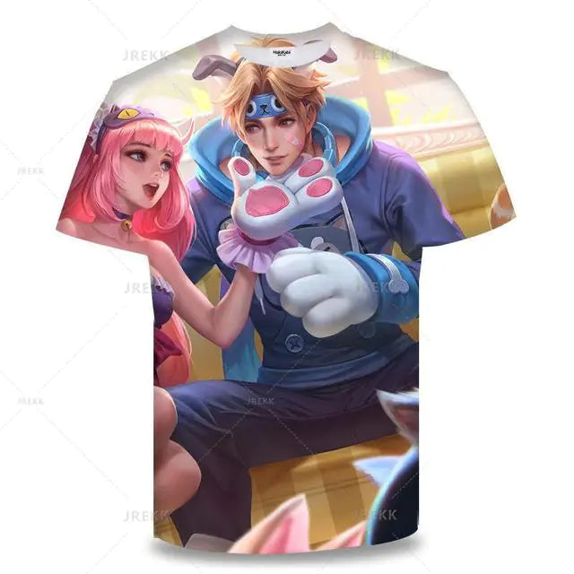 "King of Glory Unisex 3D Print Anime T-Shirt, Summer"