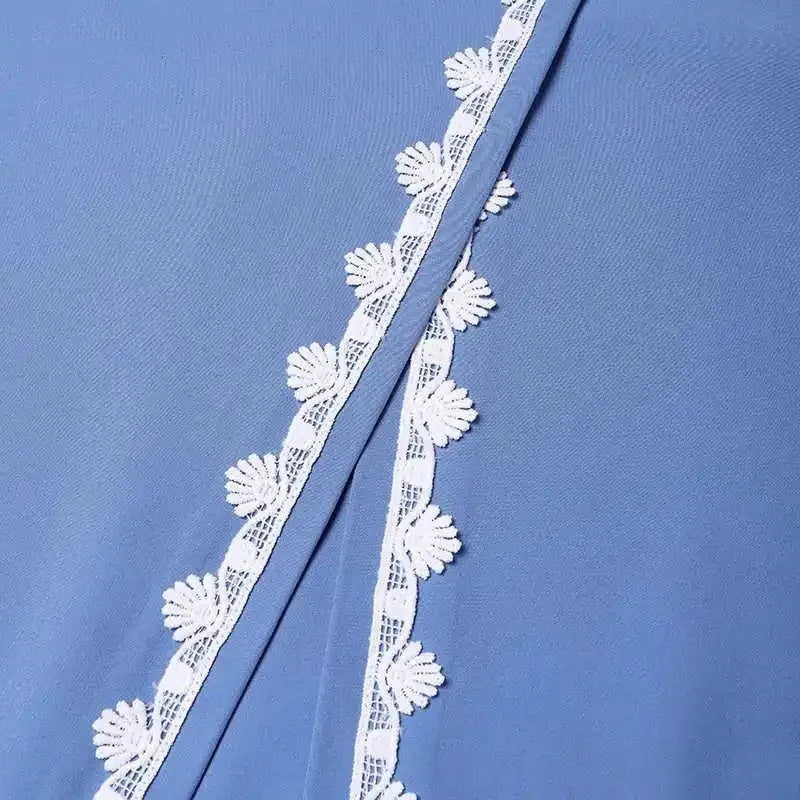 Fashion Long Sleeve Lace Crochet Vest Women's Spring Leisure Dress