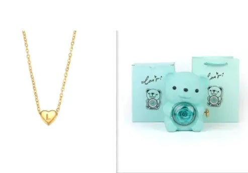 Everlasting Rose & Teddy Bear Gift Set