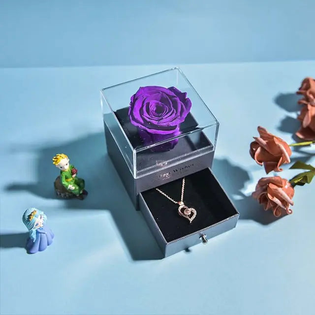 Forever Rose Love Necklace Set