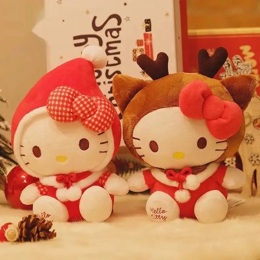 Adorable Hello Kitty Christmas Santa Reindeer Plushies