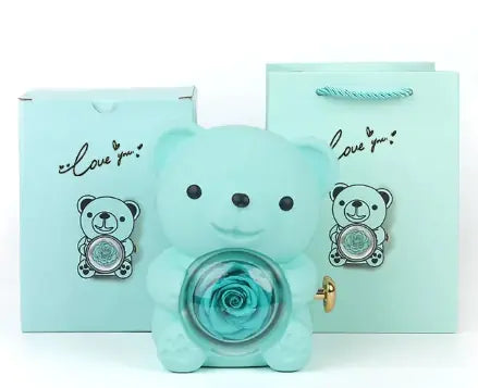 Everlasting Rose & Teddy Bear Gift Set