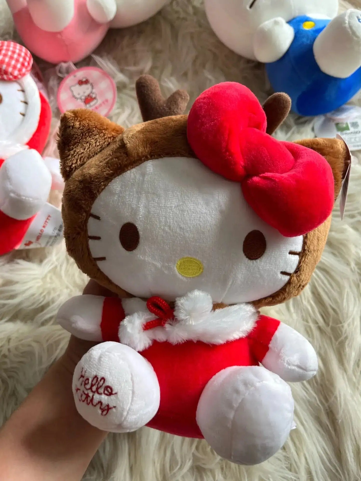 Adorable Hello Kitty Christmas Santa Reindeer Plushies