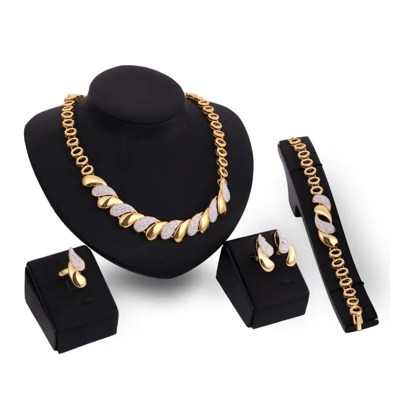 Gold Indian Bridal Jewelry Sets - Mix Style Gold Indian Bridal Jewelry Sets