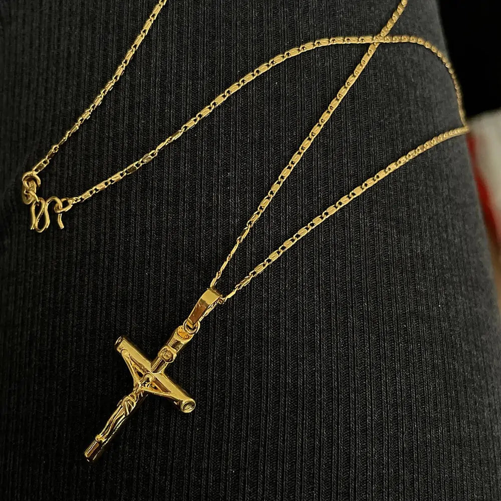 Exquisite Gold Plated Cross Necklace