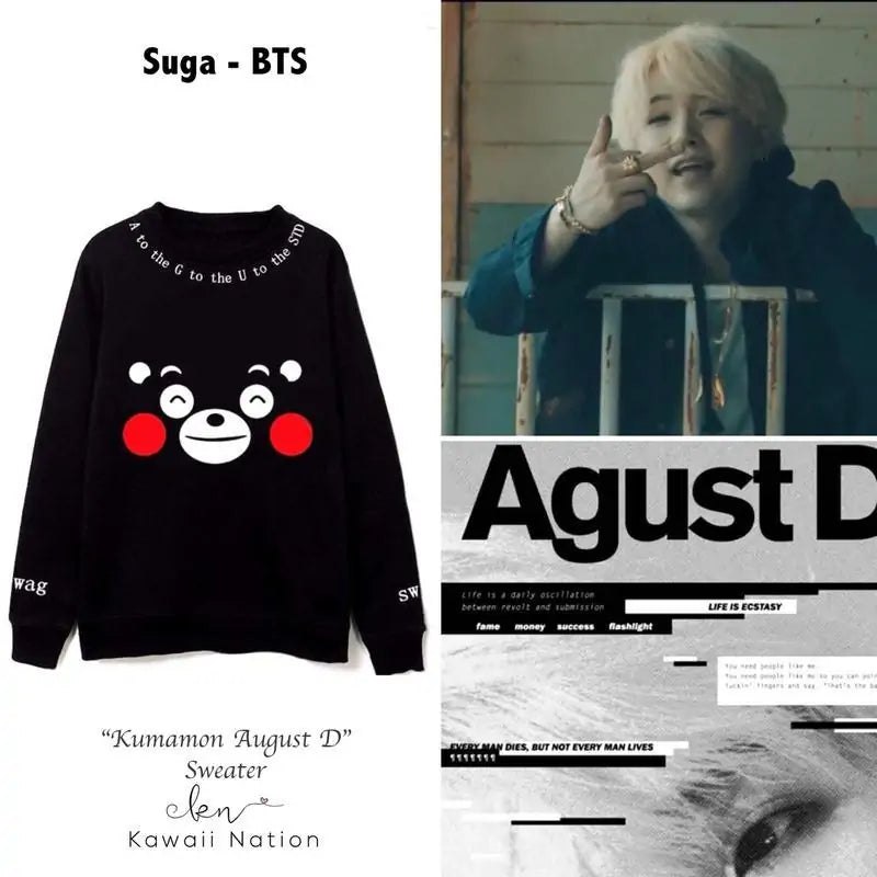 Fandom Chic Kumamon Agust D Sweater