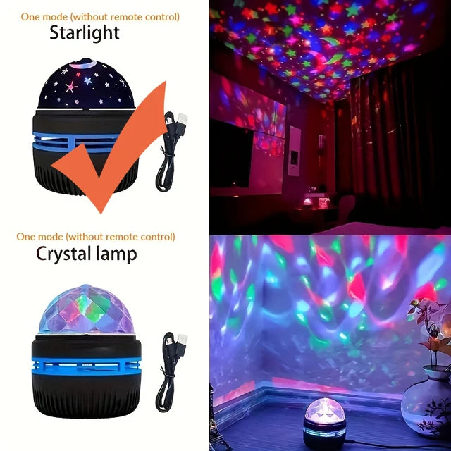 Aqua Glow LED Water Pattern Starry Sky Light