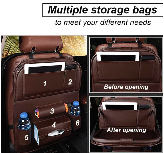Essential Car Seat Storage with Pull-Out Table