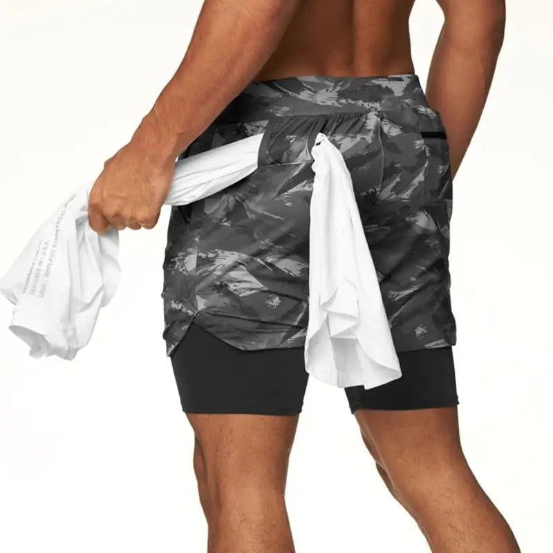 CamoRunner Dual-Layer Shorts