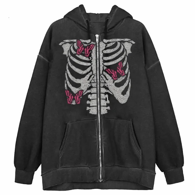 Street Chic Hip-Hop Butterfly Women's Hoodie