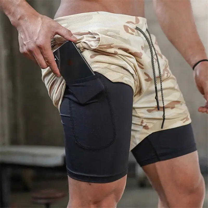 CamoRunner Dual-Layer Shorts