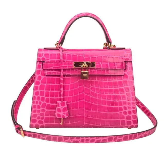 The Los Angeles Genuine Cow Leather Crocodile Bag