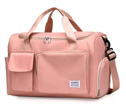 Stylish Versatile Lightweight Carry On Duffel Tote Bag with Dry Wet Separation Pocket, Travel Weekender Bag for Women and Men with Shoe Compartment