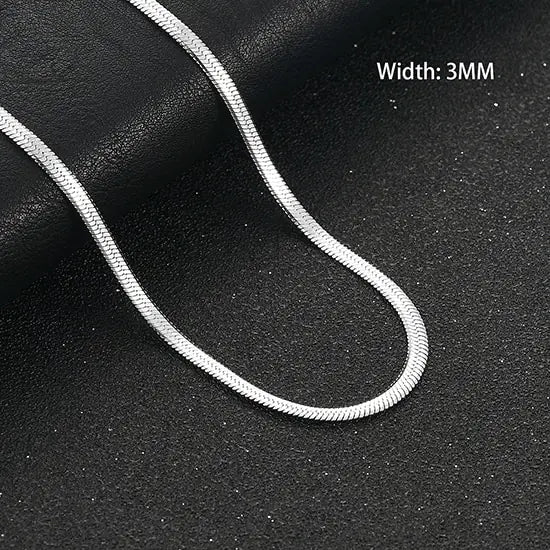 Unique Flat Gold Color Stainless Steel Necklace Blade Chain