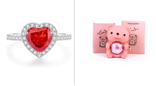 Everlasting Rose & Teddy Bear Gift Set