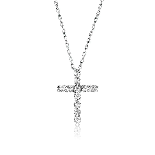 Elegant Moissanite Cross Pendants For Women