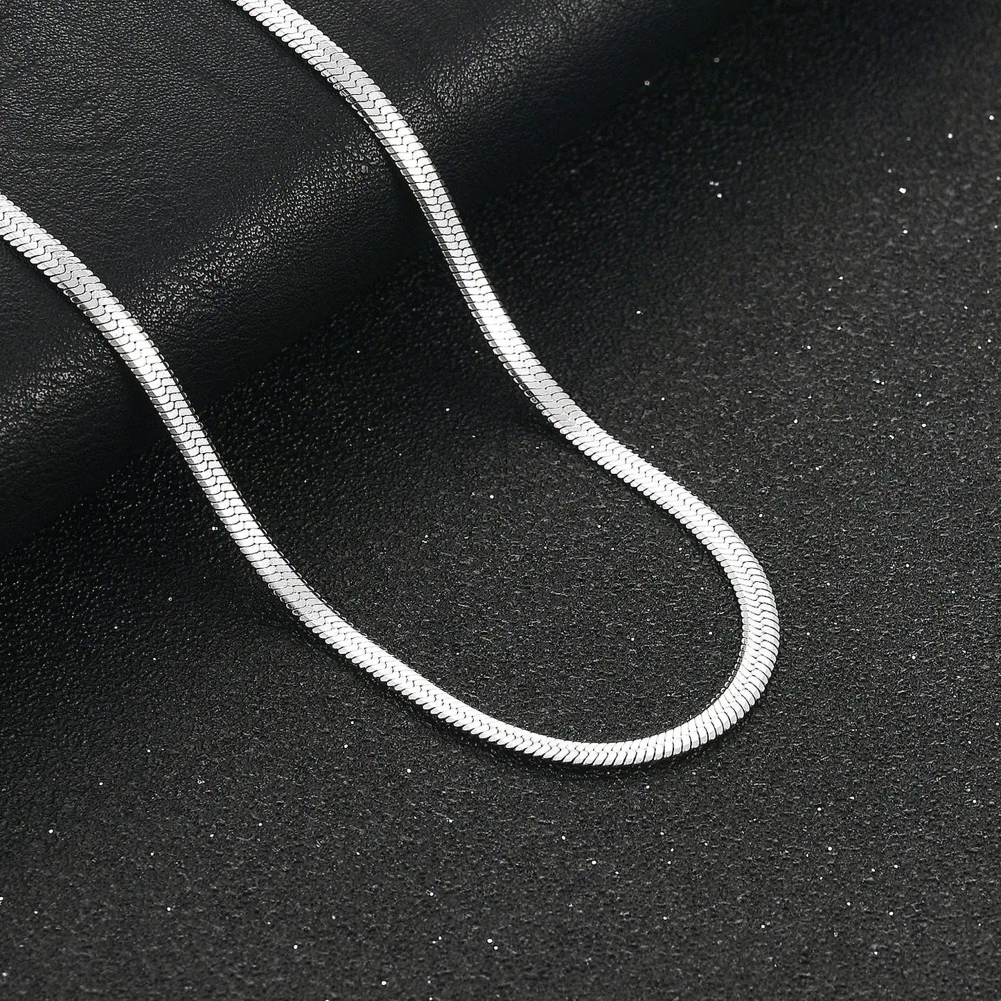 Unique Flat Gold Color Stainless Steel Necklace Blade Chain