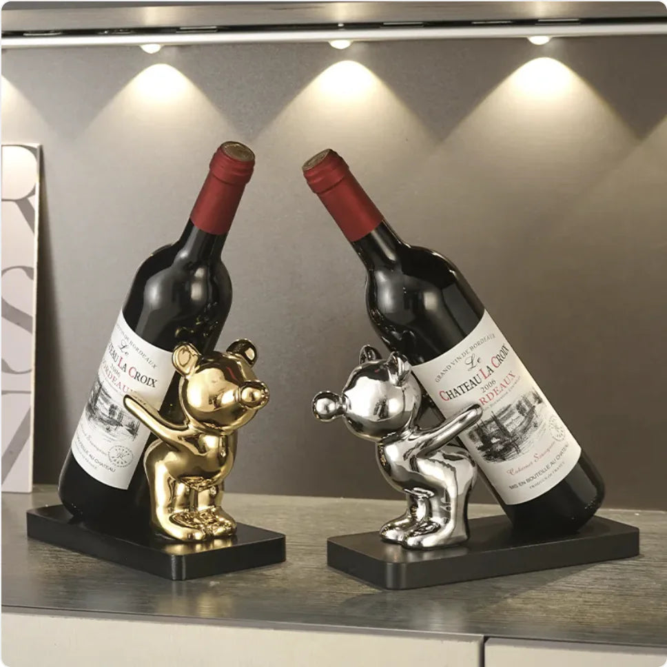 Unique Charm Bear Wine Holder