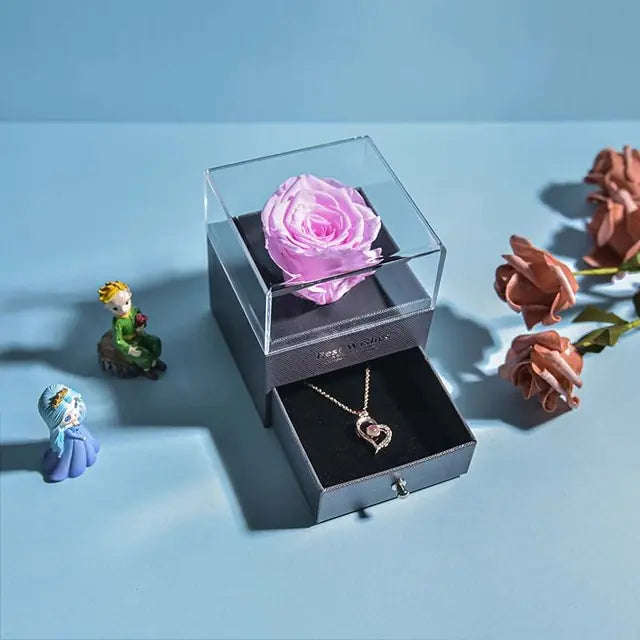 Forever Rose Love Necklace Set