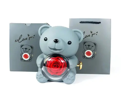Everlasting Rose & Teddy Bear Gift Set