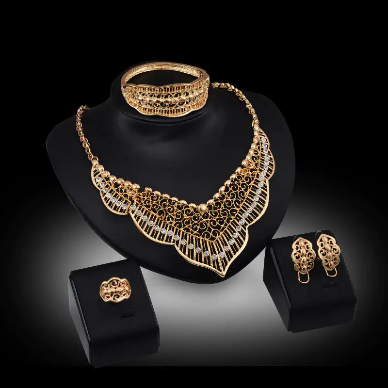 Gold Indian Bridal Jewelry Sets - Mix Style Gold Indian Bridal Jewelry Sets
