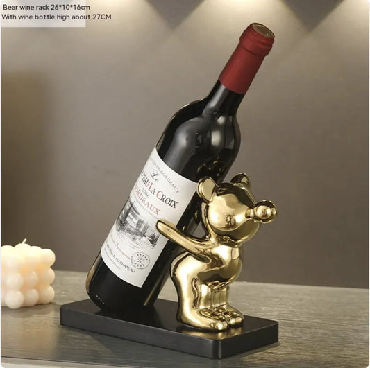 Unique Charm Bear Wine Holder