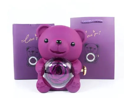 Everlasting Rose & Teddy Bear Gift Set